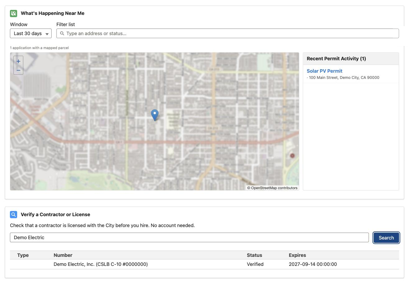 Contractor license verification search results