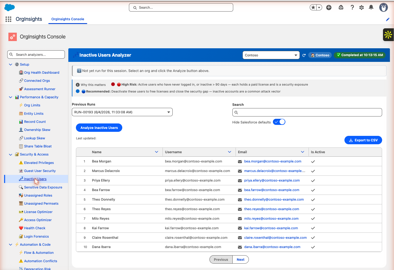 Inactive Users Analyzer