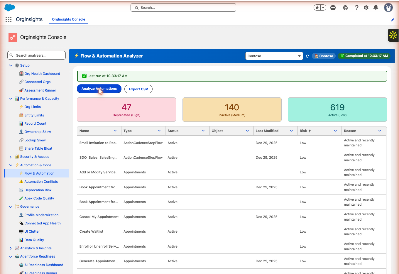 Flow and Automation Analyzer